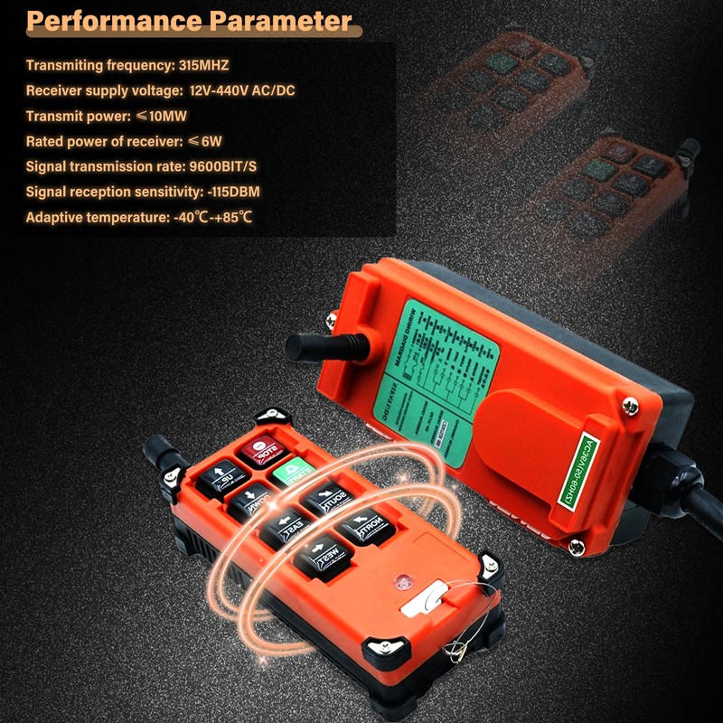 12V-440V Full Voltage Industrial Wireless Crane Remote Control Electric Lift