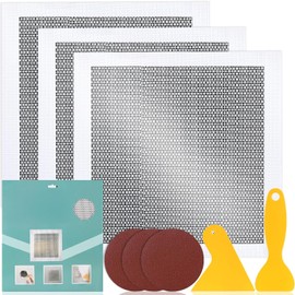 3Pcs Drywall Repair Kit Large Hole, 12 x 12in Self-Adhesive Drywall Patch Kit with Sandpapers & Scrapers, Wall Repair Patches for Big Holes & Cracks, Quick Fix for Ceiling Bathroom Wall Damage