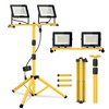 Work Lights with Stand, 21000 Lumen, 2 Adjustable Heads LED