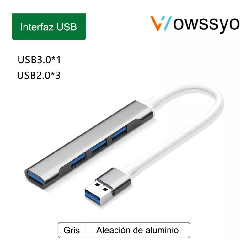 Adaptador Para Laptop Hub Usb A Usb 3.0 4 En