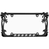 Turtle Animal Palm Tree Design Chrome Metal Auto License Plate