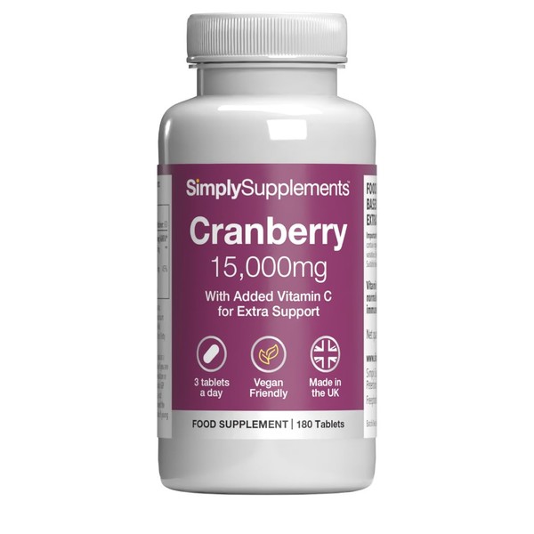 Cranberry 15,000mg Tablets | High Strength Cranberry Extract | Vegan