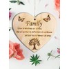 Pet-Jos Family Plaque Wooden Hanging Heart Gift for Family Members