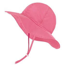 HECCEI Baby DryShade Sun Hat UPF 50+ Adjustable Children's Sun Hat with Wide Brim Breathable and Quick-Drying for Boys Girls, pink, 0-6 months