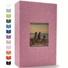 Linen 4x6 Photo Album with Cover Window, 200/300/600 Pockets