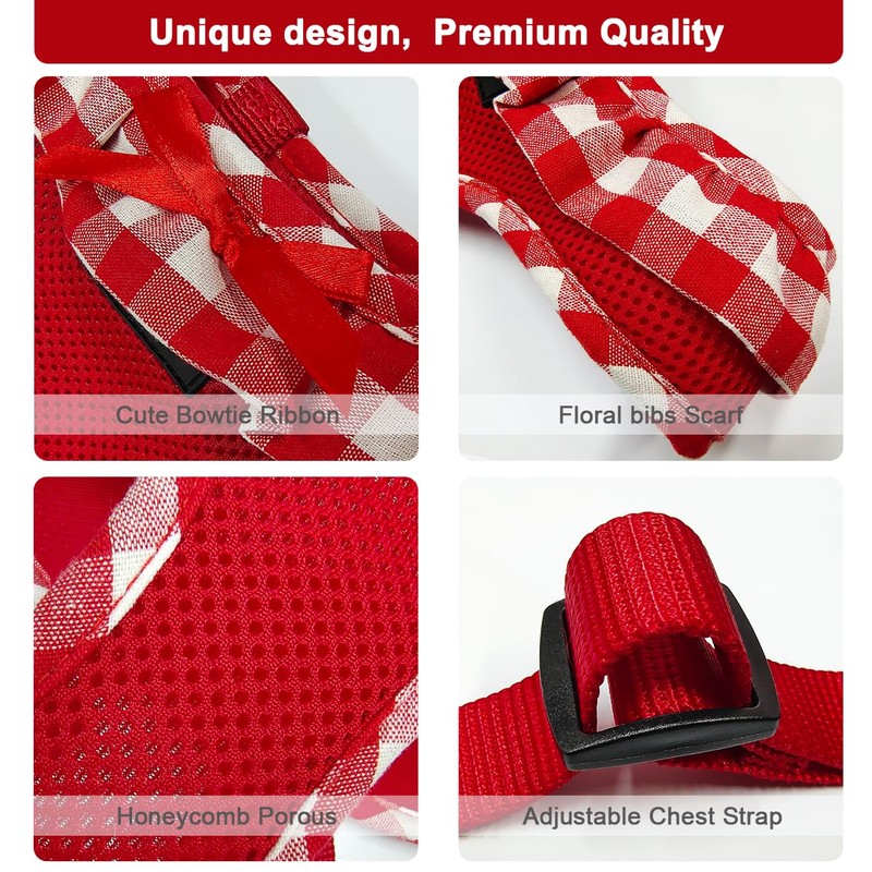 SuperBuddy Upgraded Soft Mesh Dog Harness, Super Breathable Lightweight Pet