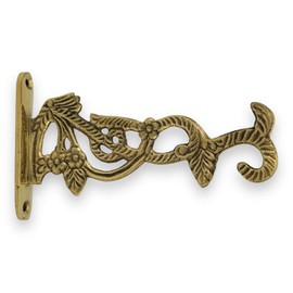 Brass Wall Mount Bracket for Orthodox Vigil Oil Lamps – Flower Design Hook 13cm (5.12″)