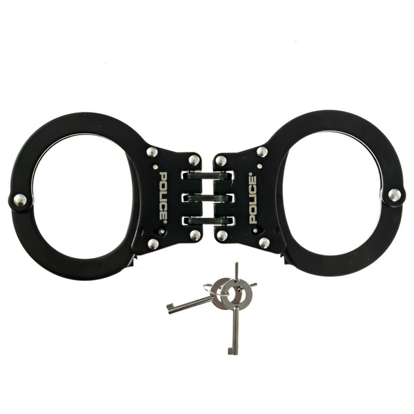 Handcuffs – Heavy Duty Police Grade Professional Steel Hinged Hand