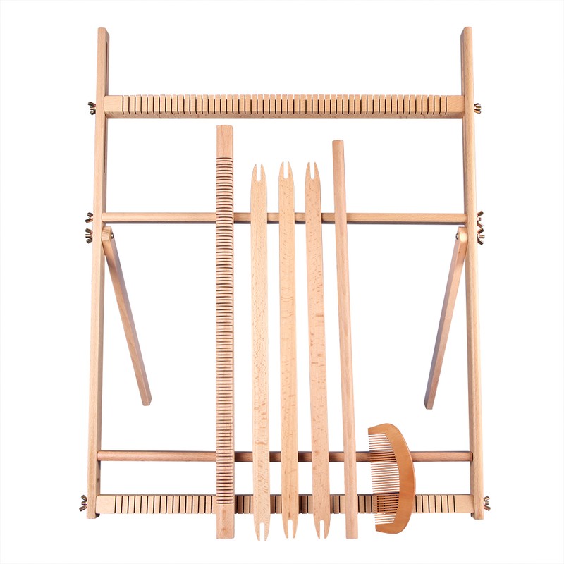 Wooden Weaving Loom Kit, S/M/L with Optional Yarn Bundle