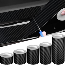 3D Vinilo De Fibra De Carbono Automotriz,Vinil Coche Calefacción,Impermeable,Sin Burbujas,para Interior y Exterior Automóvil,Motocicleta,Manijas,Parachoques,Portátil,Gamepad (5x300CM_Negro)