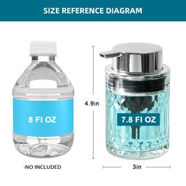 KASUNTING Foaming Soap Dispenser, 2 Pack Clear Glass Foam Hand Soap Dispenser for Bathroom, Refillable 7.8 Fl Oz Foamy Pump Bottle with Plastic Sliver Pump, Vintage Dish Soap Foam Dispenser Container