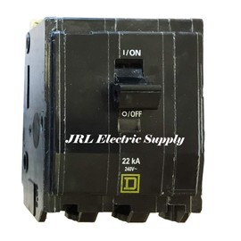 QOB315VH Square D 3 Pole Bolt-on High Interrupting 22K 15 Amp Thermal Magnetic Miniature Breaker 240 Volt 15 Amp QOB315VH