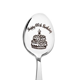 100th Birthday Gifts for Grandma Grandpa 100th Birthday Gift for Mum Dad 100 Year Old Birthday Gifts for 100 Yr Old Women Men Friend 100 th Birthday Gift for Sister Birthday Presents for Bestie Spoon