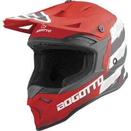Bogotto V337 Wild-Ride Cross Helmet (Red/Black/White, XXL)
