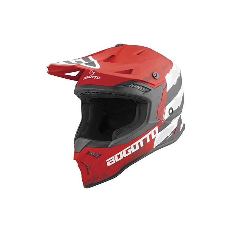 Bogotto V337 Wild-Ride Cross Helmet (Red/Black/White, XXL)