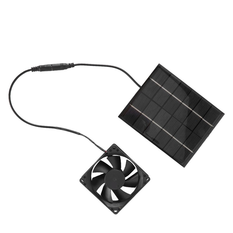 Solar Panel Fan Exhaust Air Ventilation Heat Dissipation Tool for