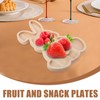 DEARMAMY Easter Bunny Plates Wooden Charcuterie Board Rabbit Serving Platter