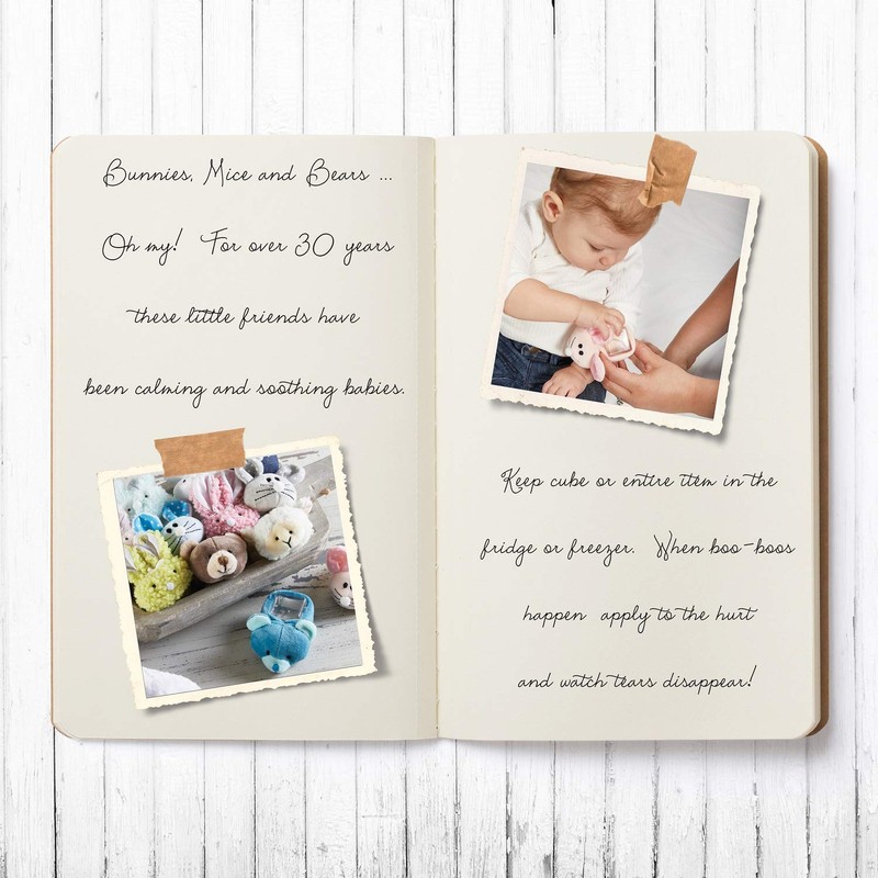 Stephan Baby Boo Bunnie Comfort Toy and Boo Cube, Gris,