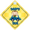 Dad's Taxi Car Sign with Suction Cup - Funny Gift