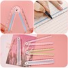 Gukasxi 4 Psc Folding Ruler 30cm Transparent Ruler Foldable Ruler