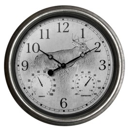 Headwind 15" Indoor/Outdoor Galvanized Clock-Buck, 850-0072