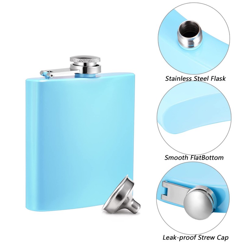 Hillside-Kit Hip Flask Pocket Alcohol Dranking Flask 6 OZ Stainless