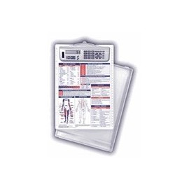 Physical Therapy/Occupational Therapy/Anatomy Reference Clipboard with Calculator Clip (Shown with Optional Storage Tray which Must be Ordered Separately)