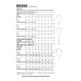 Simplicity Misses' Loose-Fitting Button Front Top Packet, Code 9295 Sewing Pattern, Sizes 6-14, White