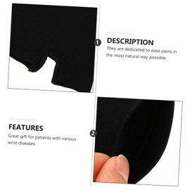 Mobestech 1pair Compression Gloves Wrist and Thumb Support for Tendonitis and Carpal Tunnel Elastic Wrist Brace for and Daily Use Black