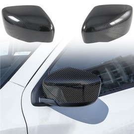 ITrims Car Side Mirror Covers for Nissan Frontier S SV 2022 2023 2024 2025 2026 Car Accessories Exterior Mirror Caps Overlay Protector Trim ABS 2PCS(Without Light) (Carbon Fiber)
