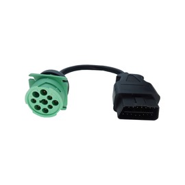OBD2 Male to 9pin J1939 Female Adapter Cable OBDII to Green J1939