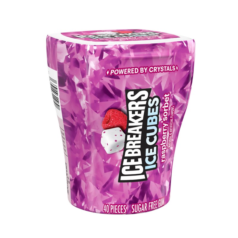 ICE BREAKERS Ice Cubes Raspberry Sorbet Flavored Sugar Free Chewing