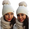 Alur Women's Beanie Winter Hat Knitted Hat with Bobble -