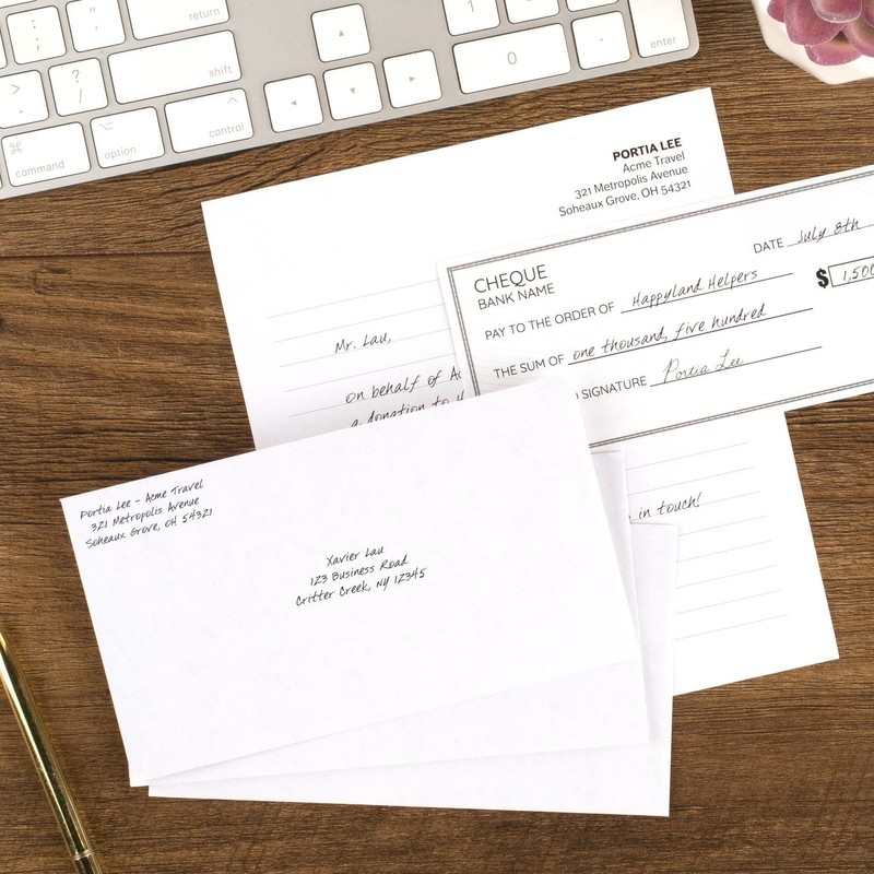 Mead #6-3/4 Envelopes, 3-5/8" x 6-1/2", Security Printed Lining for