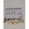 Unbranded Set of 6 Christmas Earrings - New Santa Claus