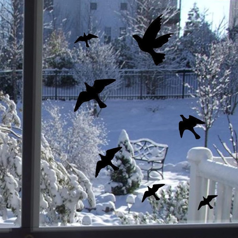 Lexziuo 30PCS Bird Anti-Collision Window Stickers - Large UV Reflective
