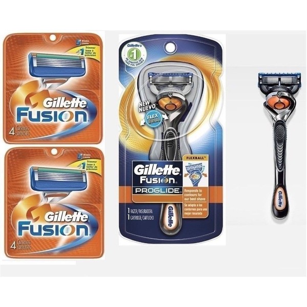 9 Gillette FUSION Razor Blades Cartridges Refills Proglide FLEX BALL Shaver 8 4