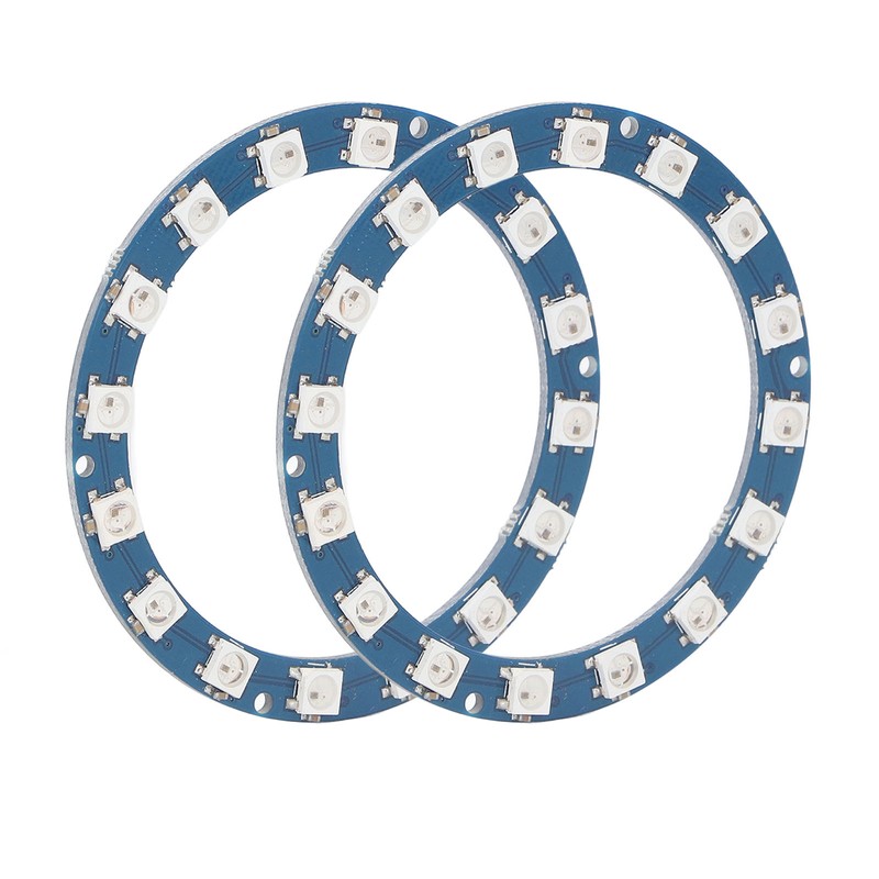 2Pcs RGB LED Ring 16 Bit Intelligent Full Color Highlight