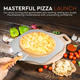 XPERTOOLS Pizza Peel 12 Inch: Premium Wooden Pizza Peel and Pizza Paddle, Ideal Pizza Shovel and Pizza Spatula for Your Pizza Oven, Essential Pizza Oven Accessories for Homemade Pizza Perfection
