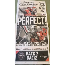 Atlanta Journal-Constitution Set of 4 Posters UGA Bulldogs AJC National Championship Commemorative Newspaper
