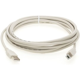 DIGITMON 15 Ft Ivory A-Male to B-Male USB 2.0 High Speed Printer Cable for HP Envy 6055 All-in-One Printer 5SE16A#B1F