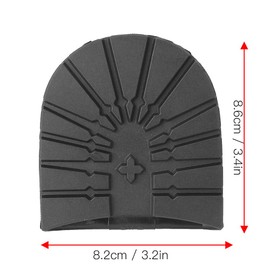 Watris Veiyi A Pair Boot Heel Replacement Pads, Non-Slip Shoe Sole Protector, Rubber Sole Protector for Sneakers, Shoe Repair Kit for Women Men Leather Shoes(Black Heel)