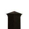 2x2 Post Cap by Atlanta Post Caps Black Aluminum Pyramid