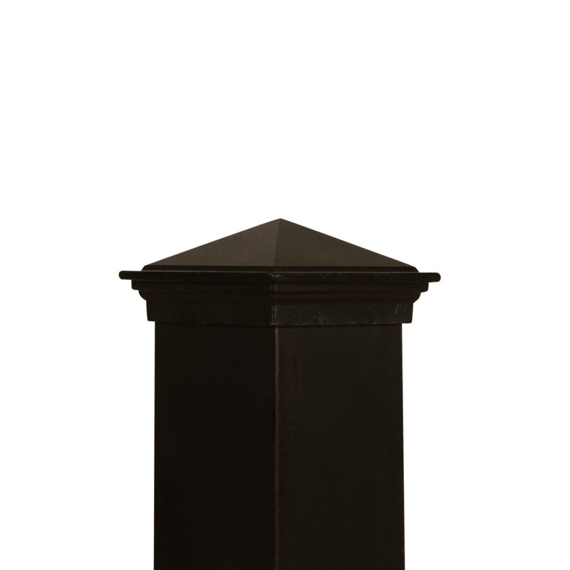 2x2 Post Cap by Atlanta Post Caps Black Aluminum Pyramid