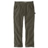Carhartt Men's Relaxed Straight Rugged Flex Duck Dungaree, Moss, W32