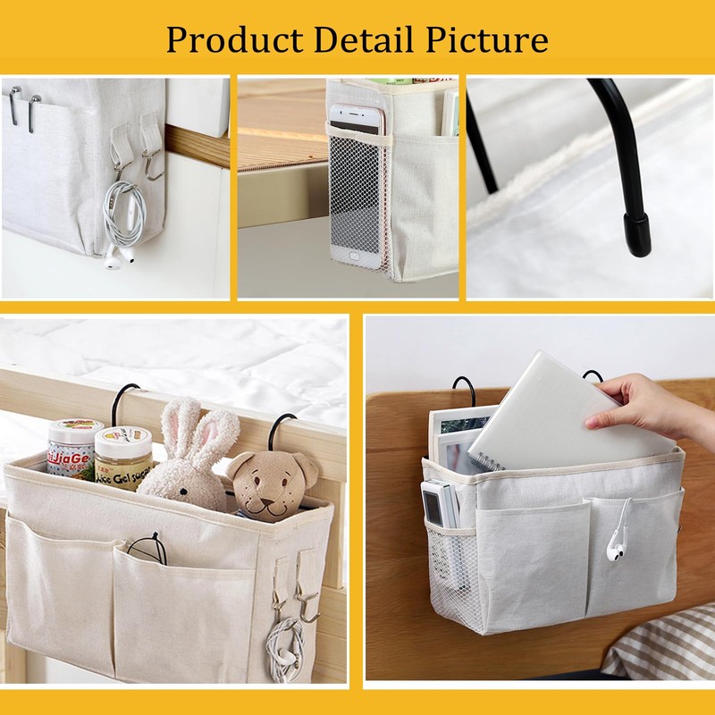 Bedside Caddy Organizer/Bedside Hanging Storage Bag Multi-Function Caddy for Bunk