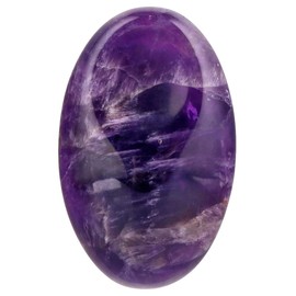 mookaitedecor Pack of 2 Natural Amethyst Thumb Worry Stones Amethyst 1.6 Inch Palm Pocket Stone for the Treatment of Anxiety in Crystal Therapy