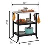 DWVO Kitchen Storage Cart with Stainless Steel Table, 3 -Tier
