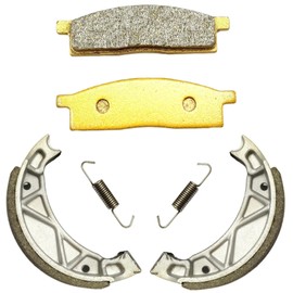 Master Chen Front Brake Pads Rear Shoes Drum for Yamaha TTR125 TT-R 125 LWM/L/LE 19"/16" Wheels 2000 01 02 03 04 05 06 07 08 09 2011 2012 2013 2014 2015 2016 2017 2018 2019 2020 2021 FA119 503 MC0251