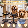Elevated Slow Feeder Dog Bowl Adjustable Stand,Tilted ABS Base,Fits 5.5-9.5"